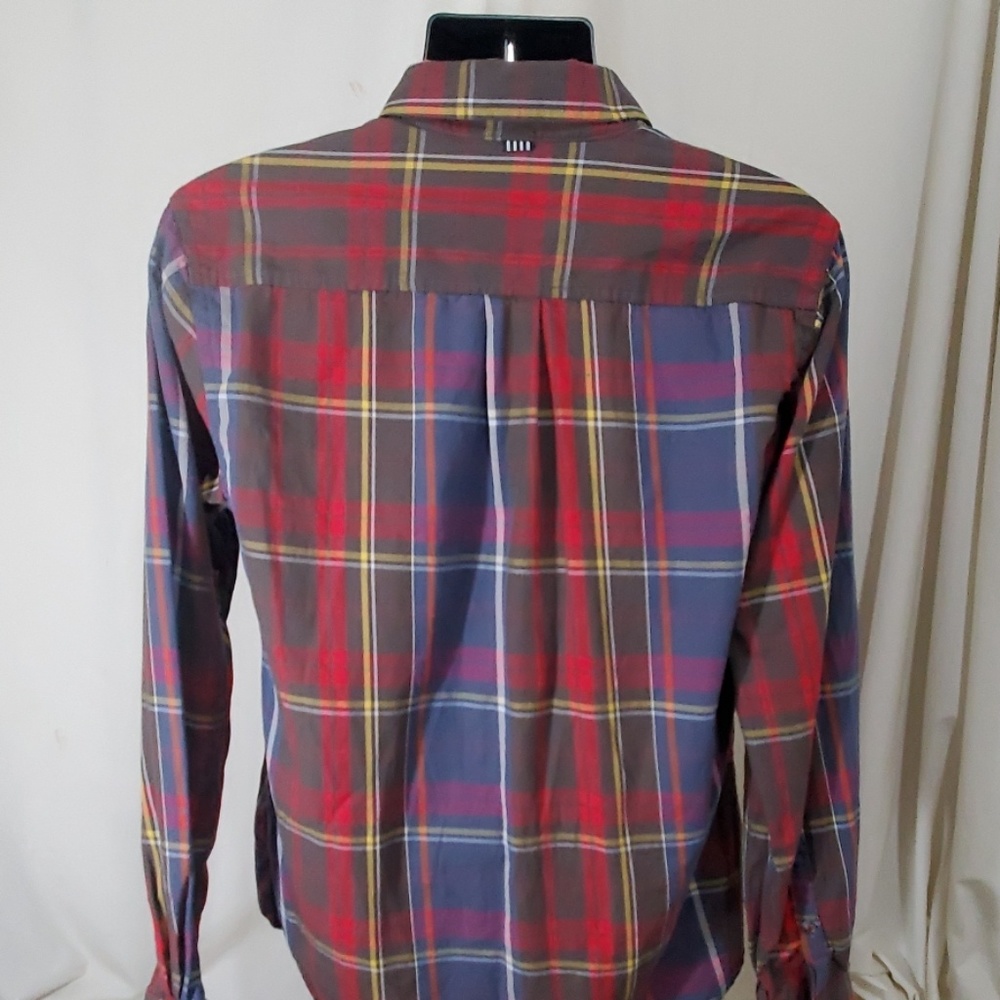 FIVE FOUR Red & Blue Checked Shirt Size M - Picture 5 of 6